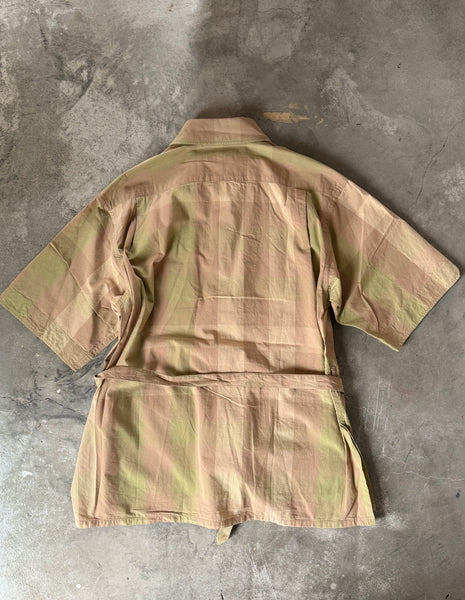【ENGINEERED GARMENTS】SHORT SLEEVE SAFARI SHIRT-JACKET | CHECK