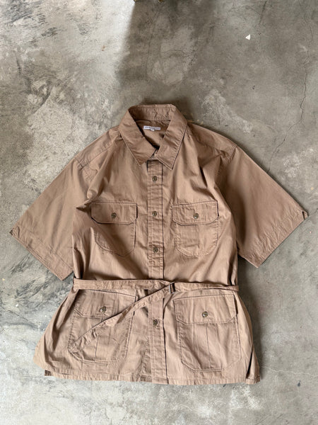 【ENGINEERED GARMENTS】SHORT SLEEVE SAFARI SHIRT-JACKET | BEIGE