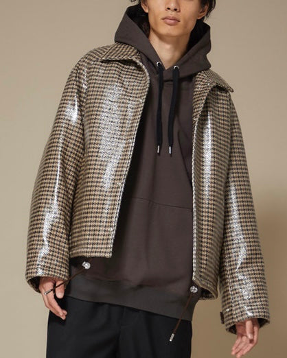 Name. LAMINATE TWEED COACH JACKET