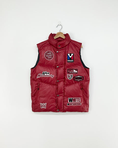 White Mountaineering MILLET GORE-TEX DOWN VEST RED