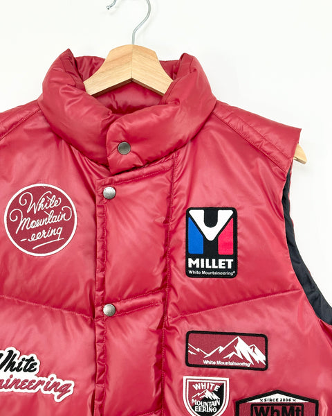 White Mountaineering MILLET GORE-TEX DOWN VEST RED