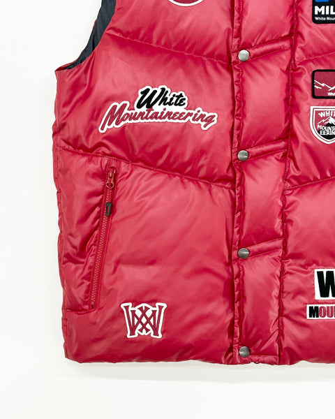 White Mountaineering MILLET GORE-TEX DOWN VEST RED