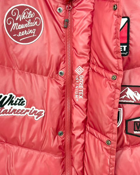 White Mountaineering MILLET GORE-TEX DOWN VEST RED