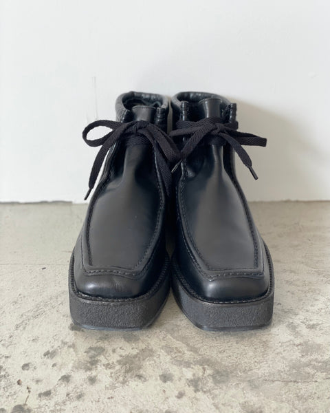 [PIPPICHIC] MOCCASIN LEATHER SHOES | BLACK