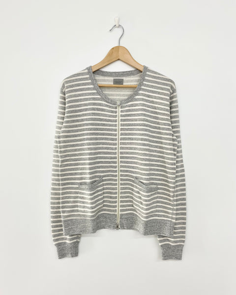 【ivory court】COLLARLESS ZIP CARDIGAN