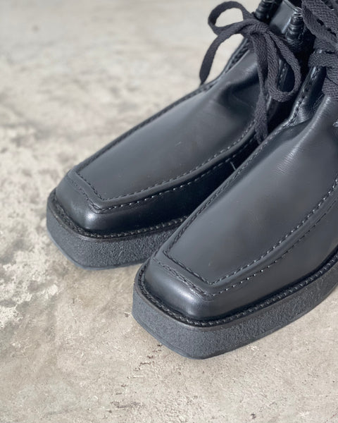 【PIPPICHIC】MOCCASIN LEATHER SHOES | BLACK