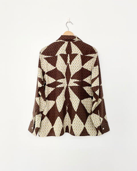 【NOMA t.d.】ARGYLE OPEN COLLAR L/S SHIRT NOMA t.d.】ARGYLE OPEN COLLAR L/S SHIRT | BEIGE | EDISTORIAL