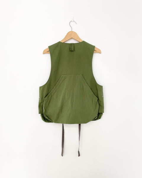 【未使用タグ付き】エンジニアードガーメンツ ゲームベスト カーキ XS ENGINEERED GARMENTS】COTTON RIPSTOP GAME VEST | EDISTORIAL STORE