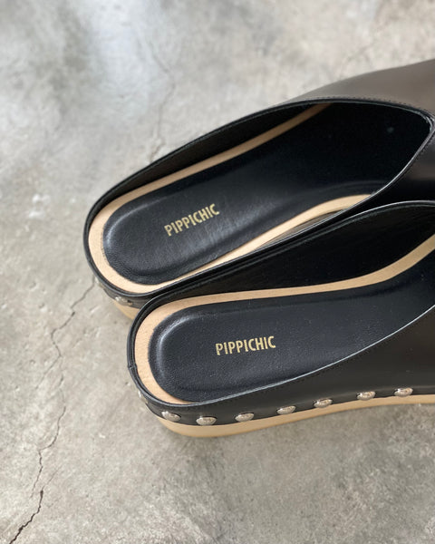 【PIPPICHIC】STUDS MULE SANDAL | BLACK